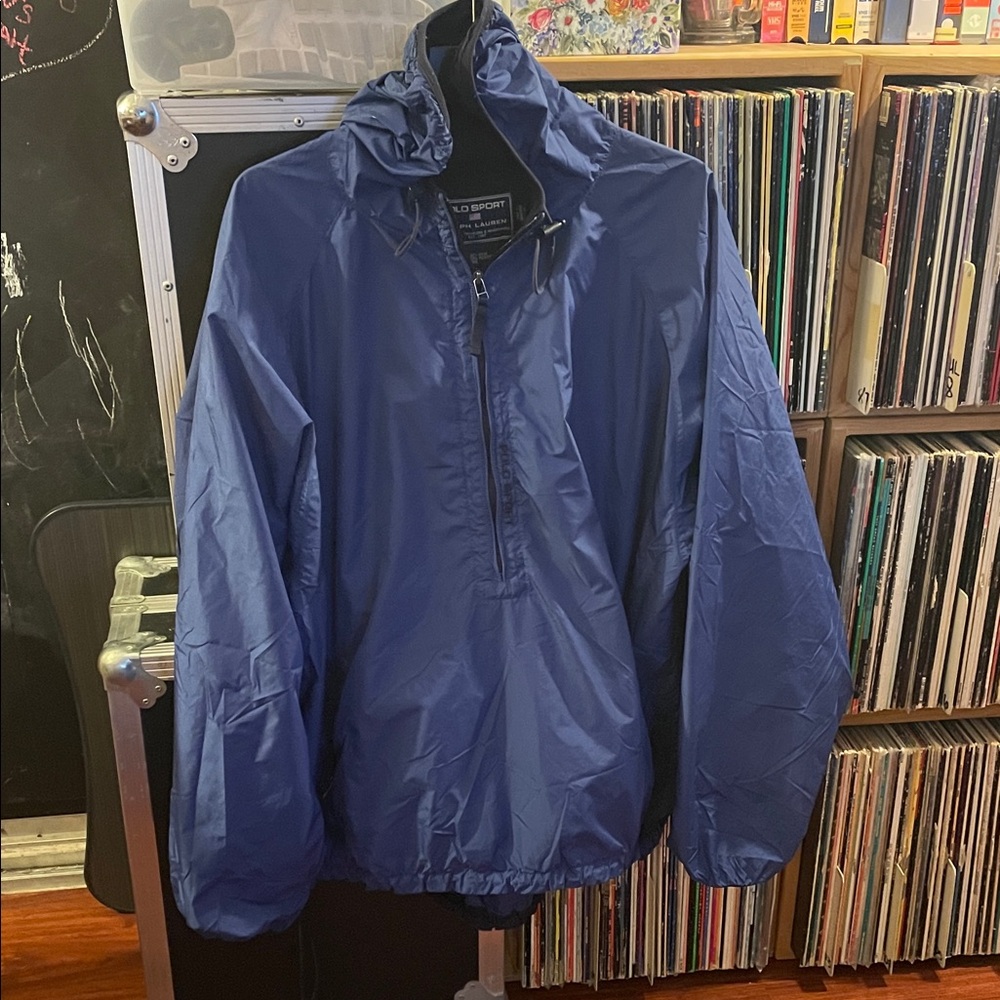 Polo by Ralph Lauren XXL Metallic Blue Rain Anorak